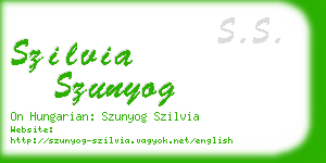 szilvia szunyog business card